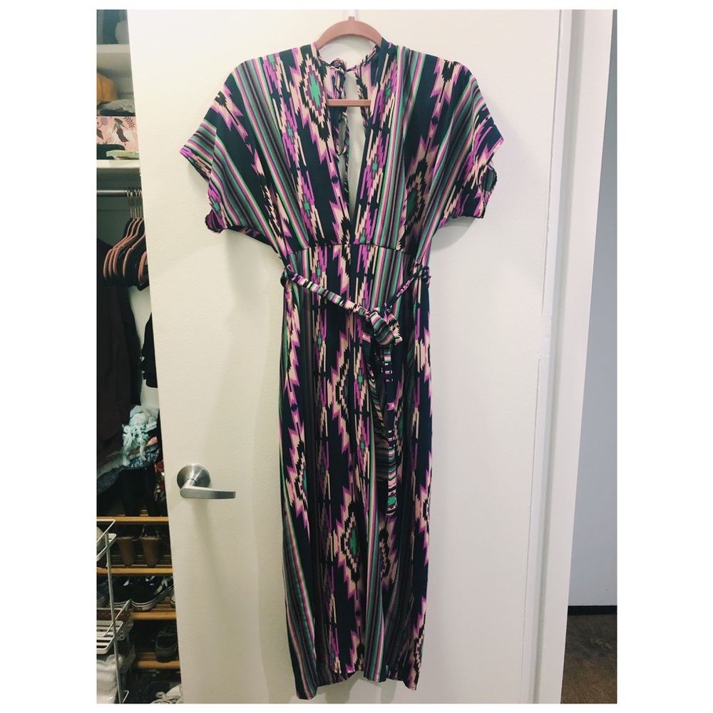 Retro Inspired V-Cut Jumpsuit